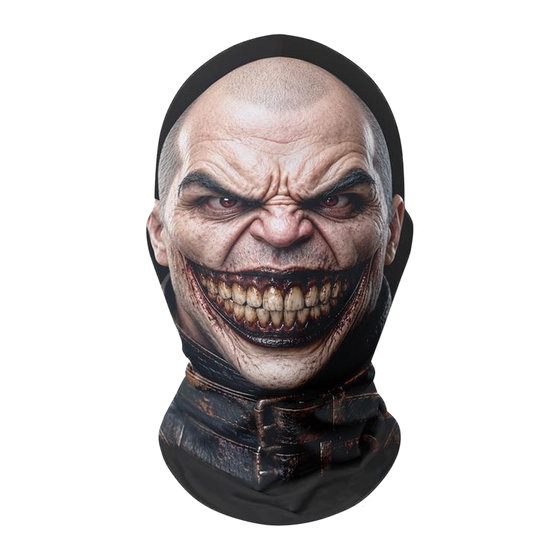 Grinning Bald Goon Scary Halloween Full-Head Mesh Mask