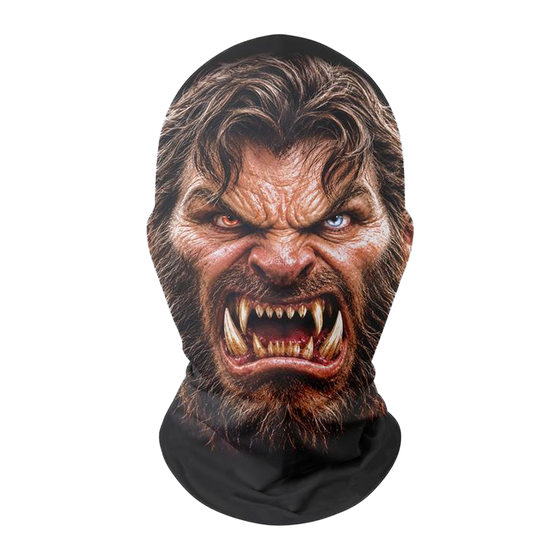Snarling Werewolf Scary Halloween Full-Head Mesh Mask