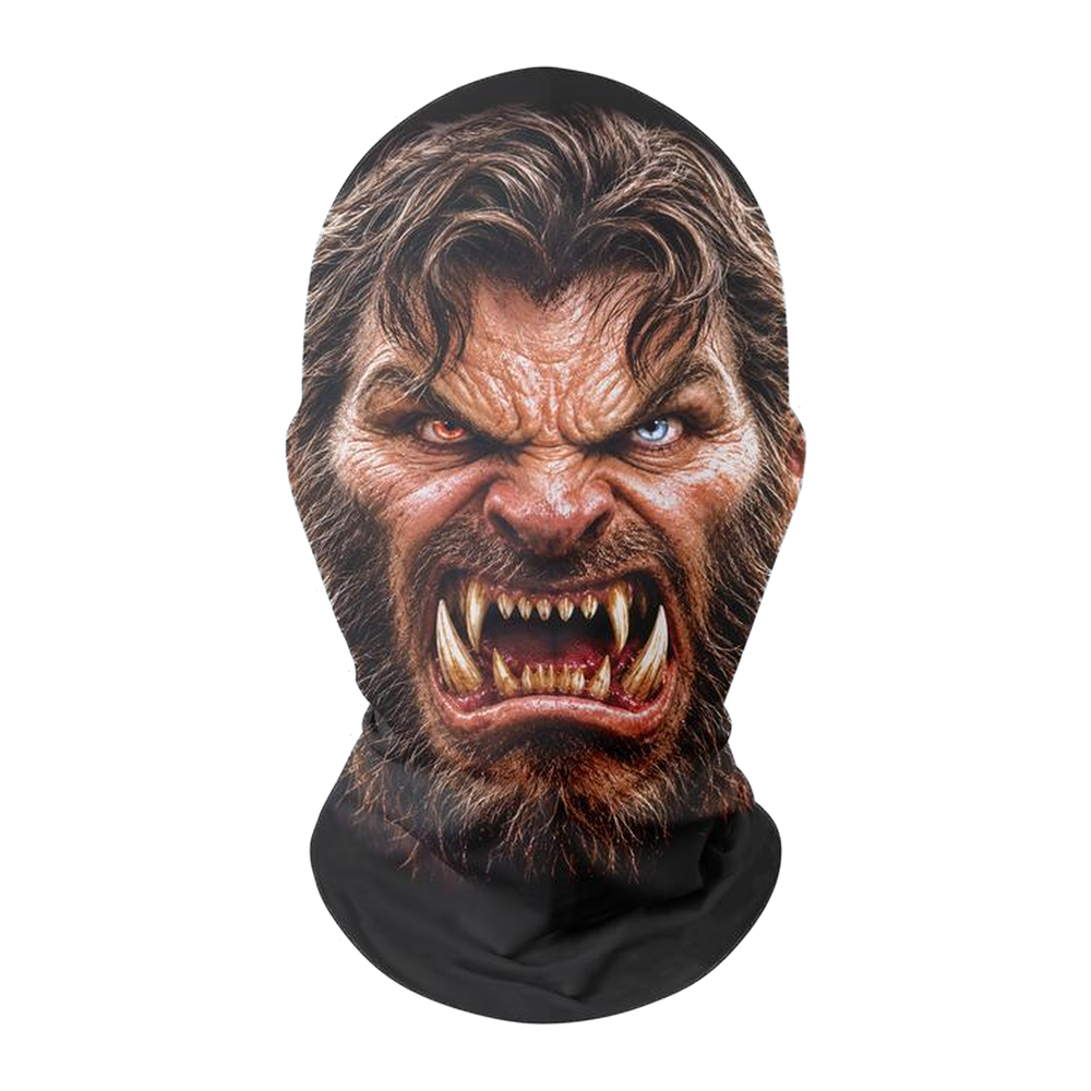 Full-head mesh mask, Snarling Werewolf design
