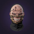 Full-head mesh mask printed with a brute face showing gold teeth