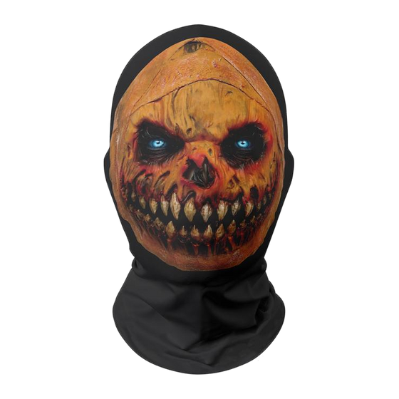 Rotten Pumpkin Skull Scary Halloween Full-Head Mesh Mask